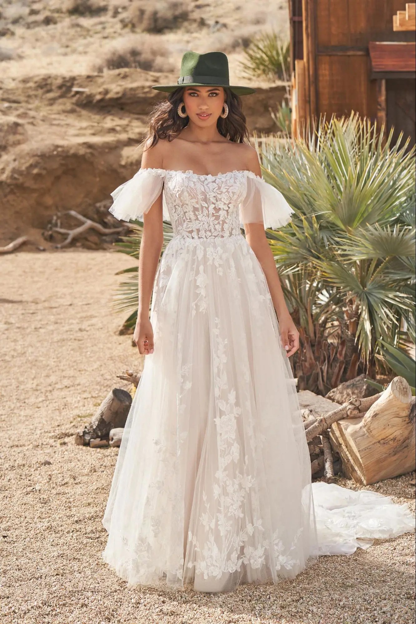 Model wearing wedding dress - 66264 by Lillian West