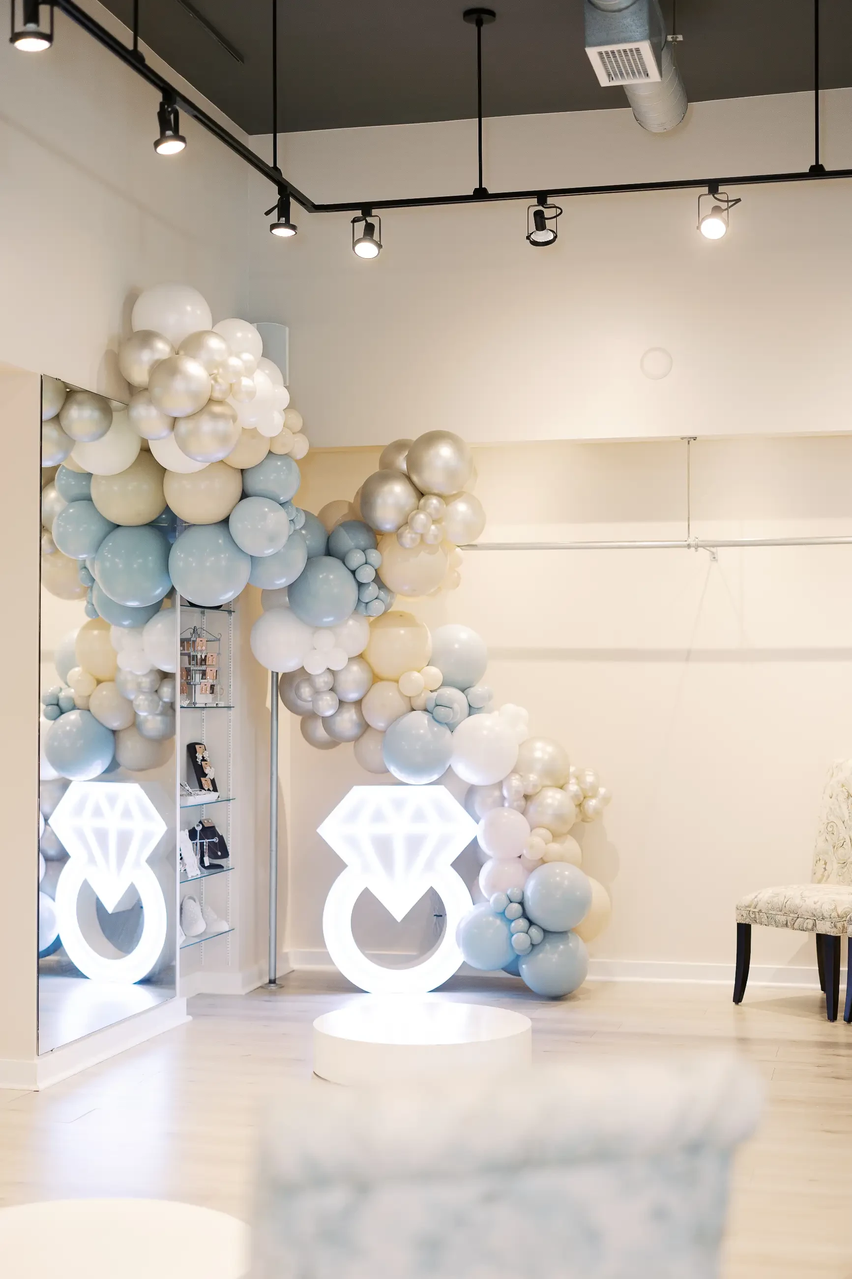Celebration area at Belle Amour Bridal