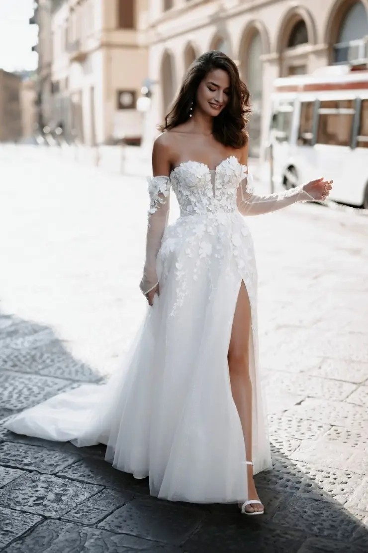 Sweetheart tulle a-line wedding dress lansing michigan