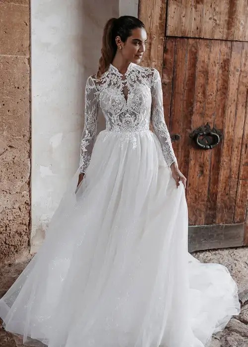 high neck modest wedding dress perrysburg ohio
