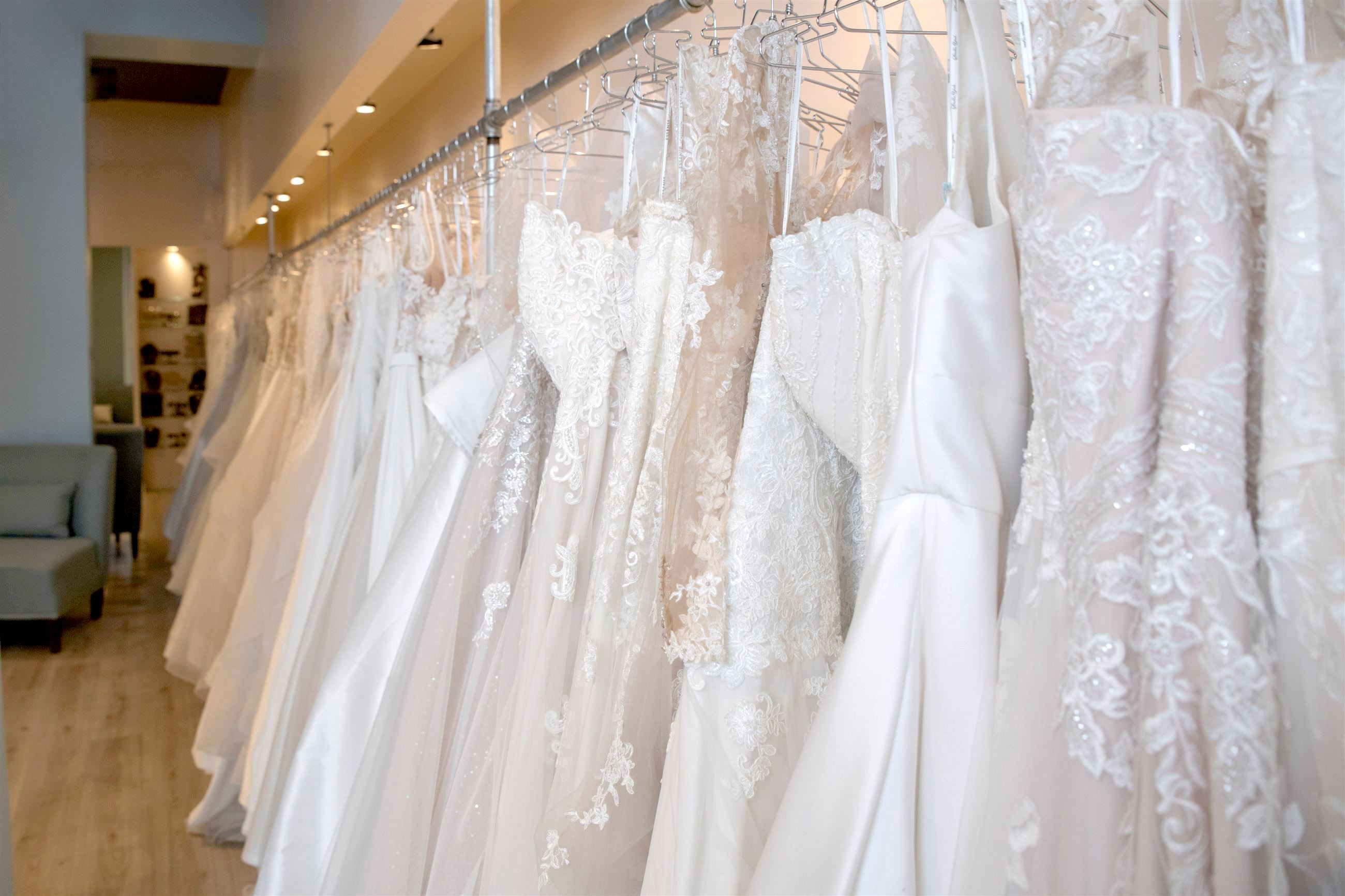 Photo of the bridal gowns