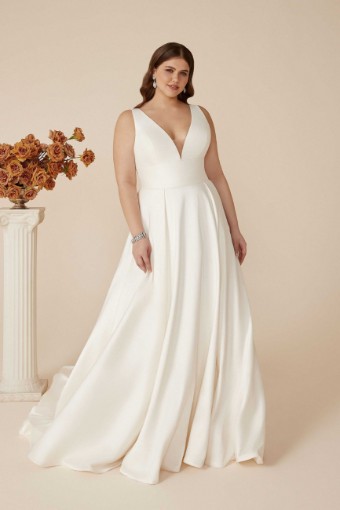 Justin Alexander Style #88146N-Raised Neckline #0 default Ivory/Nude thumbnail