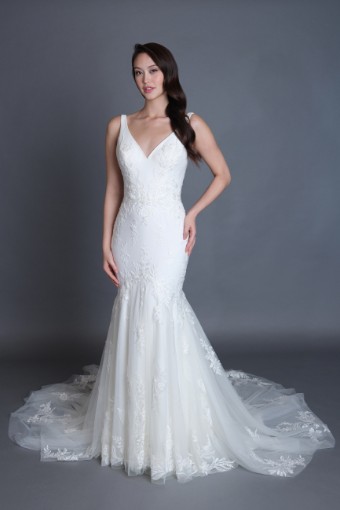 Justin Alexander Style #Gavin-Raised Neckline #0 default Ivory/Ivory/Latte thumbnail