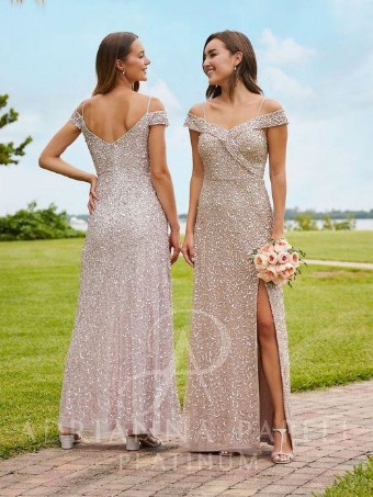 Adrianna Papell Style #40341 #0 default Bridal Silver thumbnail