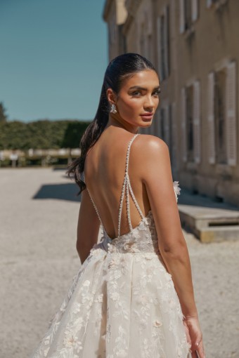 Justin Alexander Sincerity Style #44471 with Overskirt #5 Sand/Ivory/Silver/Latte thumbnail