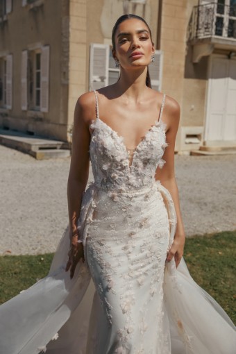 Justin Alexander Sincerity Style #44471 with Overskirt #9 default Sand/Ivory/Silver/Latte thumbnail