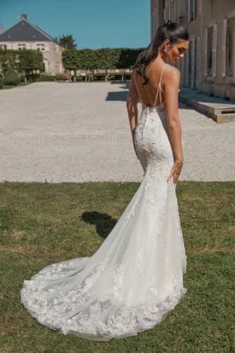 Justin Alexander Sincerity Style #44471 with Overskirt #8 Sand/Ivory/Silver/Latte thumbnail