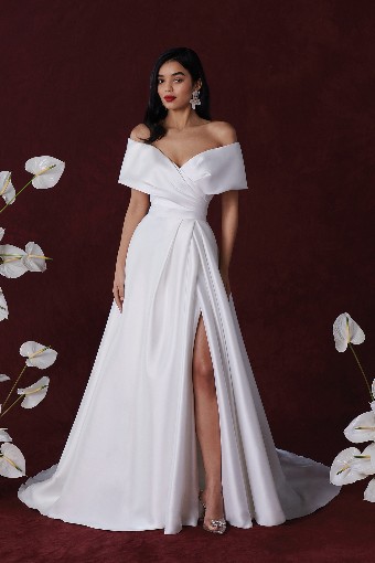 Justin Alexander Plus Size Harper #88354 #3 Ivory thumbnail
