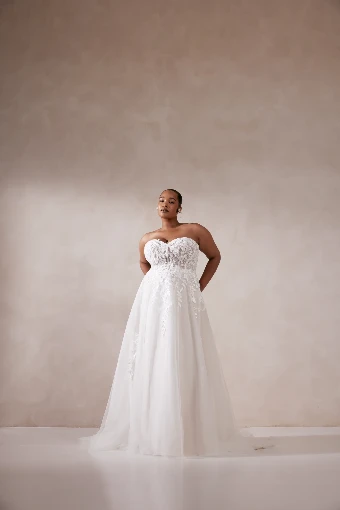 Adore by Justin Alexander Plus Size Allegra #11181 #1 Sand/Ivory/Nude thumbnail