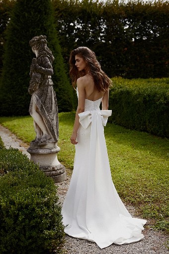 Justin Alexander 88383 dress & Bow #3 Ivory/Ivory/Latte thumbnail