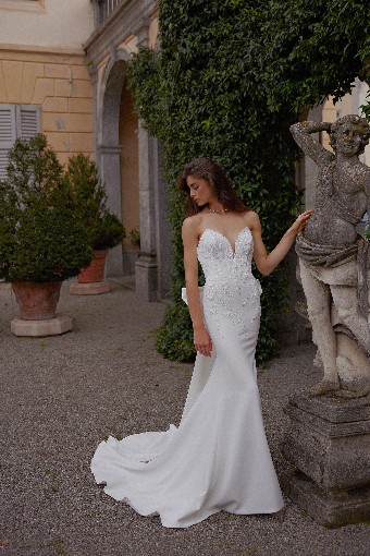 Justin Alexander 88383 dress & Bow #10 Ivory/Ivory/Latte thumbnail