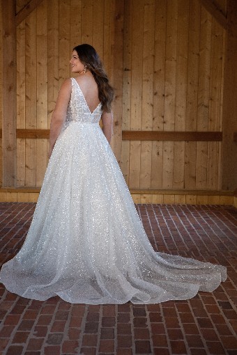 Essense of Australia  D3445 #6 default (IV-PL) Ivory Gown w Porcelain Tulle Plunge thumbnail