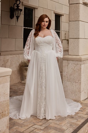 Evie Young Plus Size EY708 #2 Ivory thumbnail
