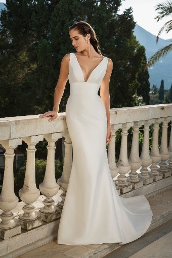 Justin Alexander 88071-Dress and Train #1 Ivory thumbnail
