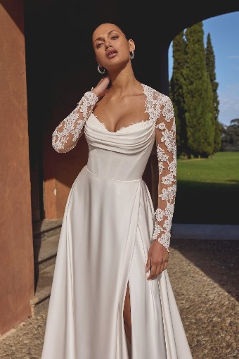 Justin Alexander Plus Size Katelyn - 88442 #5 Ivory/Ivory/Latte thumbnail
