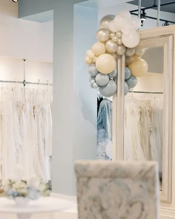 Award winning Toledo bridal shop showroom floor mobile