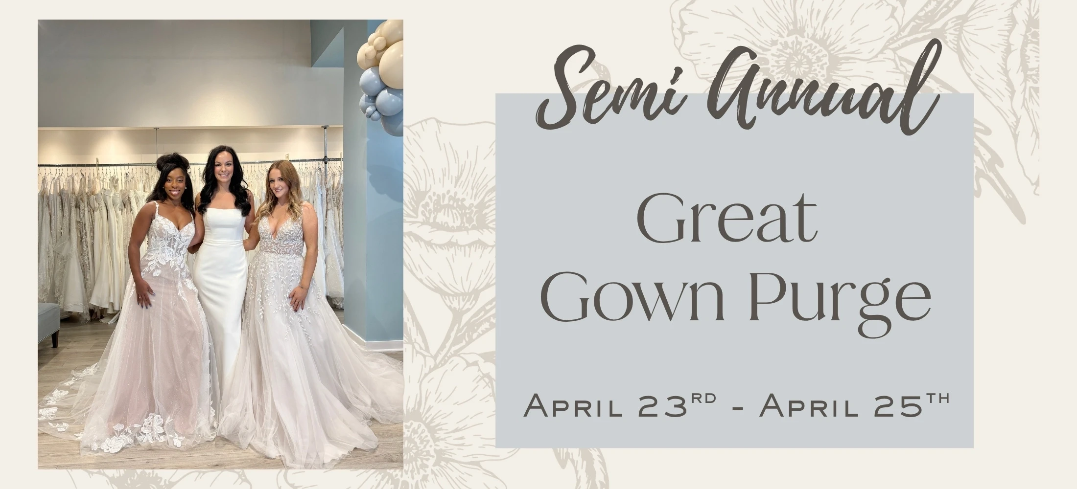 great gown purge bridal sale